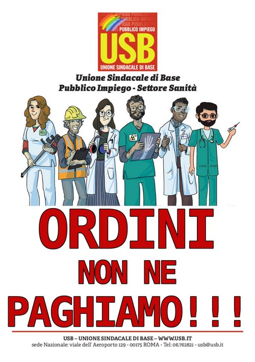 USB Pubblico Impiego - Sanità: Sanità, USB: sistema sanitario nazionale in codice  rosso